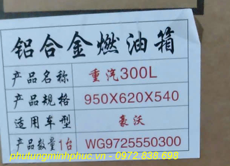 kích thước bình dầu 300 lít