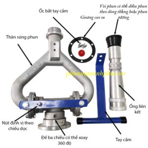 Súng phun xe phun nước rửa đường tưới cây