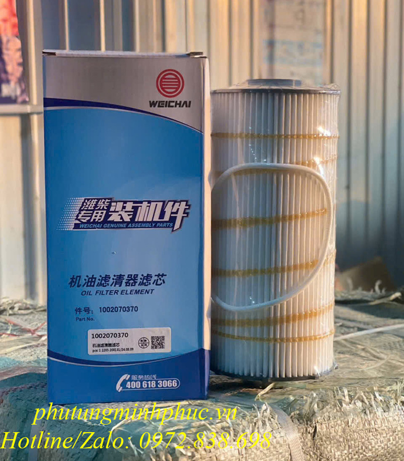 Lọc dầu 1002070370 động cơ weichai