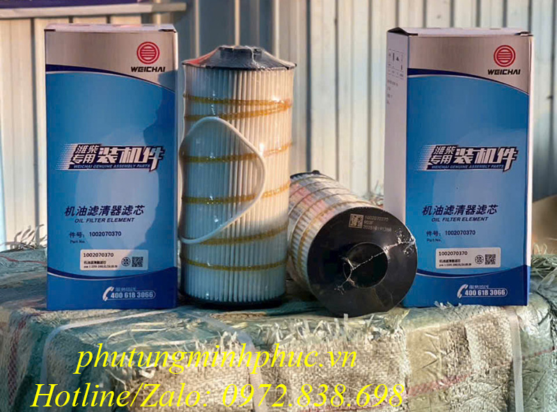 Lọc dầu 1002070370 động cơ weichai