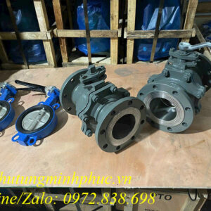 Van bi DN100 mooc chở xi măng