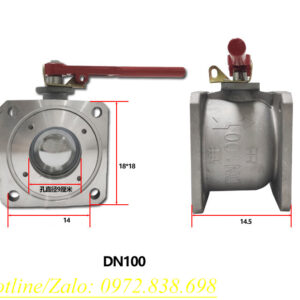 Van khóa DN100 xe hút bể phốt, hầm cầu